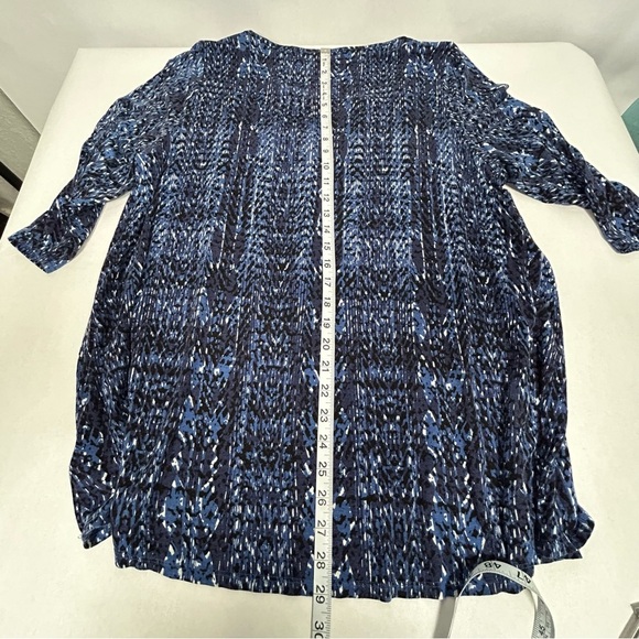 2 for$15 Jones New York Women’s Kelly Printed V-Neck Blouse - Picture 8 of 9